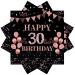 40 pieces of rose gold napkins birthday 30th birthday ros gold paper party napkins 33 x 33cm paper napkins for man girl birthday party decoration ros gold 30th