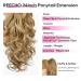 REECHO 24" Ponytail Extension - Claw Clip In Long Curly Wavy Ponytail for Women - Medium Blonde with Highlights - Buy Online on SooperMarket.com