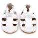 Dotty Fish Soft Leather Baby Shoes | Toddler Sandals | Non-slip Suede Soles | 0-6 Months to 3-4 Years | White - Buy Online on SooperMarket.com