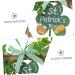 Abaodam 2pcs Shamrock Wooden Sign Hanging Front Door Wreaths Irish Party Wood St. Patrick's Day Pendants - Buy Online on SooperMarket.com
