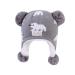 LANGZHEN Toddler Kids Infant Winter Hat Earflap Knit Warm Cap Fleece Lined Beanie for Baby Boys Girls 6-12 Months Polar Bear - Grey