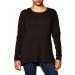Soft Crew Neck Workwear Originals Underscrub Long Sleeve Tee Shirts for Women 4881 Large Black