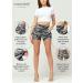 Conceited High Waisted Flowy Shorts with Pockets, 4-Way Stretch - 4 Inseam Harem Style for Women (Fleur S-M) - Buy Online on SooperMarket.com