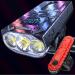 Victagen Bike Lights 8000 Lumen Bike Lights for Night Riding, 3 Cree LED Bike Headlight, Super Bright Bicycle Light with High Beam & Low Beam Light, TypeC Bike Headlight Rechargeable, Free Taillights VTG8 SHIELD