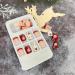 Christmas Short Square French Tip Press On Nails - Red Elk Snowflake Design - Winter Xmas Nail Art for Women - Style 2 - Buy Online on SooperMarket.com