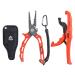 RUNCL Fishing Plier, Fish Lip Gripper Kit, Fishing Remover Extractor, Multi-Function Fishing Tools for Saltwater, Freshwater, Ice Fishing, Premium Fishing Gifts for Men A: 8" Orange Plier Gripper Kit