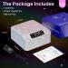 UV LED Nail Lamp 96W - Professional Quick Dry Curing Light for Salon & Home | 4 Timer Settings Auto Sensor A-white Sparkly Gel Polish Dryer - Buy Online on SooperMarket.com
