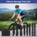 Universal Bicycle Helmet Pad Set - Black Foam Inner Pads for Motorcycle & Bicycle Helmets | 2 Sets - Buy Online on SooperMarket.com