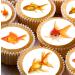 24 edible PRE CUT Goldfish style kids childrens party decorations Wafer Paper Cupcake Fairy Cake Toppers
