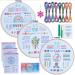 ETSPIL 3 Sets Embroidery Kit for Beginners Learn 33 Different Stitches Includes Stamped Pattern  Hoop  Color Threads Tools Easy to Follow Instruction & Video