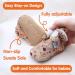 Dotty Fish Cotton Baby Booties | Suede Sole, Warm Fleece Lining | Non-Slip Pram Shoes for Boys, Girls & Unisex | Winter First Shoes 6-12 Months Brown Woodland Animals - Buy Online on SooperMarket.com