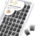 Cluster lashes 72 Clusters B&Q Lash Clusters D Curl Individual Cluster Lashes Natural Eyelash Clusters DIY Lash Extensions Soft Fluffy Cluster Eyelash Extensions (UK-FD-B42-D-10) D-10 mm B 42