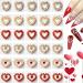 RUNRAYAY 30Pcs Colorful Love Nail Rhinestones Charms 3D Shiny Heart Shape Nail Art Alloy Diamond Crystal Nail Ornament Gems for Girls Valentine'S Day DIY Crafts Decoration Supplies (6 Styles)