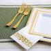 LEKOCH 100 Pcs Disposable White Napkins with Gold Design - Premium Air Laid Fabric-like Napkins for Weddings - 43x30 cm Luxury Party Supplies - Buy Online on SooperMarket.com