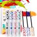 Luxsea Waterproof Colorful Mascara 7 Colors Long Lasting Mascara Lengthening Voluminous Eyeliner Charming Mascara for Eyelash Eye Makeup (7PCS) Multicolor