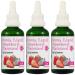 PINK SUN Stevia Liquid Sweetener Drops 50ml Strawberry Flavoured x 3 Glass Dropper Bottles Natural Sugar Alternative Replacement Vegetarian Vegan Gluten Free Low Carb Non GM Zero Calories Bulk Buy Strawberry x 3