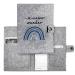 Cozy Racoon Mother Pass cover made of felt rainbow blue |Made in Germany I with indoor pockets for the insurance card and ultrasound images I personal gift for pregnant germany mother pass rainbow blue