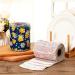 Vitalcozy Reusable Toilet Towels - Absorbent Cotton Kitchen & Bidet Towels | Eco-Friendly Washable Paperless - Pfauen Blossom Design - Buy Online on SooperMarket.com