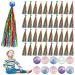 Wugu Bait balls for children rubber ball toys flummy with colored straps+ planet flummis springball flummy for my children's birthday/party/party souvenir guest gifts 40PC