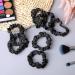 Lusofie 12Pcs Black Satin Hair Scrunchies - Elastic Silk Hair Ties for Women and Girls - 2.36 Inch Ponytail Holder - Buy Online on SooperMarket.com
