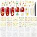 24 Sheets Christmas Nail Art Stickers - Self-Adhesive 3D Snowflake & Santa Gel Decals with Tweezers - Perfect for Christmas Parties - Gold - Buy Online on SooperMarket.com