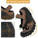 Outpro Men's Premium Sports Sandals - Waterproof Air Padding Hiking & Beach Sandals - EU Size 45 Black/Brown - Buy Online on SooperMarket.com