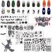 RUNRAYAY 4Pcs Halloween Nail Stamp Plates Nail Art Stamping Templates Plate for Diy Nail Decoration Spider Web/Pumpkin/Withered Tree Design Nail Supplies