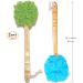 Shower Loofah Body & Back Scrubber - Exfoliating Bath Brush with Long Handle - 2 Pack Blue & Green - Men & Women - Buy Online on SooperMarket.com