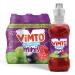 Vimto Original Real Fruit Juice Kids Drink | Grape Blackcurrant & Raspberry | 250ml x 6 Pack Resealable Bottles | No Added Sugar Vegetarian | Ideal for Kids Lunchbox