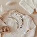 Kowlone Pacifier Chain for Girls | Silicone Dummy Clips - 2-Pack (Beige & Gray) | Perfect Baby Shower Gift - Buy Online on SooperMarket.com