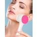 2 in 1 Manual Face Brush Cleanser - Exfoliating & Soft Bristle Face Cleansing Brush - Deep Pore Exfoliation, Makeup Removal, Acne Treatment - Hot Pink - Buy Online on SooperMarket.com
