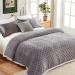 Inhand Sherpa Throw Blanket Twin Size 65x90 Grey - Cozy & Reversible Fleece Blanket for Couch Sofa Bed - Soft & Plush Lap Blanket - Buy Online on SooperMarket.com