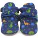 Dotty Fish Cotton Baby Booties | Suede Sole, Fleece Lining | Non-Slip Pram Shoes for Boys, Girls, Unisex | 12-18 Months Navy Blue Dinosaurs - Buy Online on SooperMarket.com
