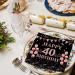 40 Rose Gold Napkins - 40th Birthday Party Decor | 33x33cm Paper Napkins for Men & Women - Buy Online on SooperMarket.com