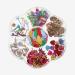 EXCEART 1 Box Mini Brads Multi Color Small Round Metal Paper Fasteners Pastel Brads for Art Scrapbooking Crafting DIY 6-12mm