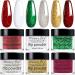 Christmas Red Green Golden Glitter Dip Powder Set - No Lamp Cure Needed | Even & Smooth Finish | 6pcs x 10g/box - Buy Online on SooperMarket.com
