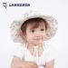 LANGZHEN Baby Girls Beach Sun Hat with Chin Strap, Flamingo Buff, 6-12 Months - Buy Online on SooperMarket.com