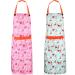 Zihuatailor Lightweight Waterproof Aprons for Women Dog Grooming Dishwashing, with Pocket, Set of 2