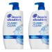 Head and Shoulders Shampoo, Anti Dandruff Treatment and Scalp Care, Classic Clean Scent, for All Hair Types including Color Treated, Curly or Textured Hair, 32.1 fl oz, Twin Pack