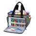 YARWO Sewing Accessories Organizer  Craft Storage Tote Bag with Pockets for Sewing Accessories and Craft Supplies  Gray