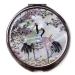 Mother of Pearl Compact Mirror - Double Sided Folding Magnify, Crane Apricot Tree Design - Buy Online on SooperMarket.com