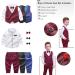 Nwada Boys 4pcs Gentleman Suits Set | Boys Wedding Outfit Blue | Kids Blazer, Pants, Waistcoat, Shirt, Bowtie | Child Tuxedos | 3-4 Years - Buy Online on SooperMarket.com