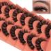 Alphonse D Curl Faux Mink Fluffy False Eyelashes | DIY Cluster Lashes | Natural Wispies | 7 Pairs Pack | Style A - Buy Online on SooperMarket.com
