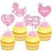 Cyodoos 24 Pcs Happy Mothers Day Cupcake Toppers Glitter Cake Toppers Cupcake Heart Mother Happy Birthday Party Supplies Decorations Pink - Buy Online on SooperMarket.com