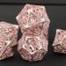 Metal Hollow Dragon Dice Set with Box - Custom RPG Dungeons and Dragons D&D Polyhedral Dice in Purple and Pink - Buy Online on SooperMarket.com