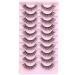 Buy 10 Pairs Wispy Faux Mink Eyelashes - 3D Effect, Lightweight, Reusable | wiwoseo - Buy Online on SooperMarket.com
