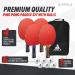 JOOLA Advanced Table Tennis Paddle Set - Includes 4 Ping Pong Paddles  6 3-Star Ping Pong Balls & Carrying Case - for Intermediate Competitive Matches  Ideal for Teens  Adults  & High Volume Play - Buy Online on SooperMarket.com