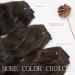 KooKaStyle Dark Brown 20 Inch Long Wavy Clip-in Hair Extensions for Women - 4pcs Thick Hairpiece for Full Head - Buy Online on SooperMarket.com