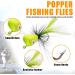 12pcs Colorful Fly Fishing Poppers for Bass, Trout, Salmon - Freshwater Topwater Lures with Hooks - White Assortment - Buy Online on SooperMarket.com