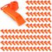 100 Pieces Emergency Whistle with Lanyard Safety Whistle Survival Whistle Loud Blast for Safety Camping Hiking Boating Hunting Survival Rescue Signaling